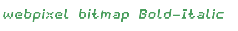 webpixel bitmap Bold-Italic